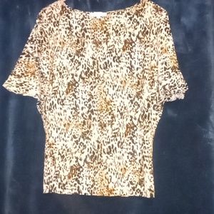 Chaus New York Leopard Print Blose